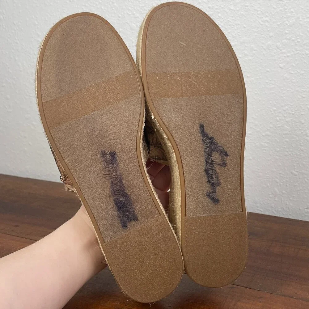 NEW Sam Edelman Women's Weslee Espadrilles Platform Sandals Cork Brown Sz 7.5